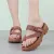 New Korean Version Thick Bottom Fitting Sandals Women's Single Finger Velcro Slippers 8022 - Fashion |