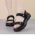 Wedge Thick Bottom Pee Toe Buckle Strap Sandals Shoes For Women