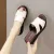 Hollow Out Wedges Platform Sandals Genuine Leather Slip on Peep Toe For Women's - Fashion | Women's Footwear |