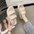 Newly Women Flat Sandals PU Footbed Casual Wedges Slip On Slides Slippers Shoes Thick Soft Sole - Fashion |