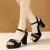 Amazing High Heels One-line Buckle Platform Fashion High Heels Thick Heel Metal Decorative Sandals For Women's