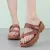 New Korean Version Thick Bottom Fitting Sandals Women's Single Finger Velcro Slippers 8022 - Fashion |