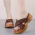 Fashion Luxury Women Two Cross Strap Thick Slide Strap Flat Sandals For Women's - Fashion | Women's Footwear |