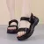 Wedge Thick Bottom Pee Toe Buckle Strap Sandals Shoes For Women