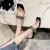 Leaky Toe Transparent Rhinestone High Heels Slingback Comfortable Outdoor Shoes Pumps Women's Sandals