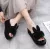 2023 Summer Hairy Cute Rabbit Fur Slippers Women Thick Soled Outdoor Flat Platform Sandals - Fashion |