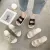 Newly Women Flat Sandals PU Footbed Casual Wedges Slip On Slides Slippers Shoes Thick Soft Sole - Fashion |