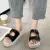 Newly Women Flat Sandals PU Footbed Casual Wedges Slip On Slides Slippers Shoes Thick Soft Sole - Fashion |