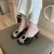 Summer Ladies Elegant Slipper Fashion Bling Crystal Buckle Women Slides Peep Toe Thin High Heel Dress Sandals