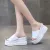 New Flat Increased Inner Women Sandals Outside Wedge Thick Platform Peep-toe Ladies Slides Super High