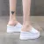 New Flat Increased Inner Women Sandals Outside Wedge Thick Platform Peep-toe Ladies Slides Super High