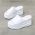 New Flat Increased Inner Women Sandals Outside Wedge Thick Platform Peep-toe Ladies Slides Super High