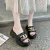 Luxurious 9cm / 3.5 Inch Height Wedge Slippers Fashion Outdoor Wear Thick Bottom Platform Slides Comfortable Sandals