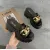 Luxurious 9cm / 3.5 Inch Height Wedge Slippers Fashion Outdoor Wear Thick Bottom Platform Slides Comfortable Sandals