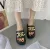 Luxurious 9cm / 3.5 Inch Height Wedge Slippers Fashion Outdoor Wear Thick Bottom Platform Slides Comfortable Sandals
