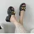 Luxurious 9cm / 3.5 Inch Height Wedge Slippers Fashion Outdoor Wear Thick Bottom Platform Slides Comfortable Sandals