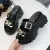 2023 Summer New Metal Chain Slippers Fashion Leather Open Toe Anti-Slip Dress Platform Slippers Comfort Slip On Beach Flip Flops