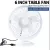HEJ High-Speed 6-Inch Rechargeable Table Fan