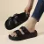 Ladies Slippers Double Buckle Slide EVA Jelly Sandals Summer Casual Flats