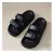 Ladies Slippers Double Buckle Slide EVA Jelly Sandals Summer Casual Flats