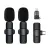 K9 Dual Mic Wireless Professional Microphone | Type-C & Lightning Lavalier Mic for Live & Video Recording