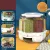 6-Grid Rotating Food Dispenser - Rotating Rice Bucket Rice Storage Tank, Stackable Food Storage Containers