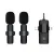 3 in 1 Mini Microphone Wireless Lavalier Microphones for iPhone, Android and Camera