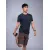 Black Regular Fit Round Neck Sports T-shirt