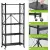 Heavy-Duty 5-Tier Foldable Metal Storage Rack with Wheels