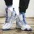 Men's Basketball Shoes Fashion Mosaic Color Basketball Shoes Breathable Non-Slip Running Shoes