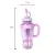KRISHA 1300ML Water Bottle with Straw and Handle Transparent Tumbler Insulated Leak Resistant Sports Gym Fitness Shaker Bottle Large Capacity Portable Outdoor Drinkware