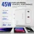 Miccell 45W GaN Technology Dual USB-C PD Power Delivery Wall Charger - White