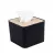 Square Shape Wooden Cover Plastic Tissue Box Holder | Paper Napkin Dispenser Case - Black