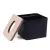Square Shape Wooden Cover Plastic Tissue Box Holder | Paper Napkin Dispenser Case - Black