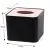 Square Shape Wooden Cover Plastic Tissue Box Holder | Paper Napkin Dispenser Case - Black