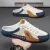 Men's Summer Breathable Mesh Half-Slippers One-Legged Outdoor Soft-Soled Casual Beanie Shoes Versatile Slip-On Closure
