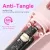 Myhox Auto Curling Iron 1.25", 4 Temp, Rotating Hair Curler for Beach Waves, Ceramic Curling Wand with Anti-Scald & Anti-Tangle for Long Hair, Dual Voltage, Pink