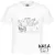 Garuda Mask Line Art Graphic T-Shirt – White Edition