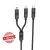 Foneng XS10 1.2M 2 In 1 Metal Head Braided Cable 60W Fast Charging