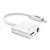 Yesplus YS 804 Lightning 2 In 1 3.5mm Charging Call And Music Plug Adapter