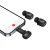 HOCO L19 Dual-Mic Lavalier Wireless Microphone USB-C + Lightning Adapter