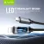 BAVIN CB377 1M PD Fast Charging Data Cable 30W With LED Display Nylon Braided