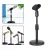 Extendable Adjustable Table Desktop Microphone Stand Holder With Heavy Base Mic Clip