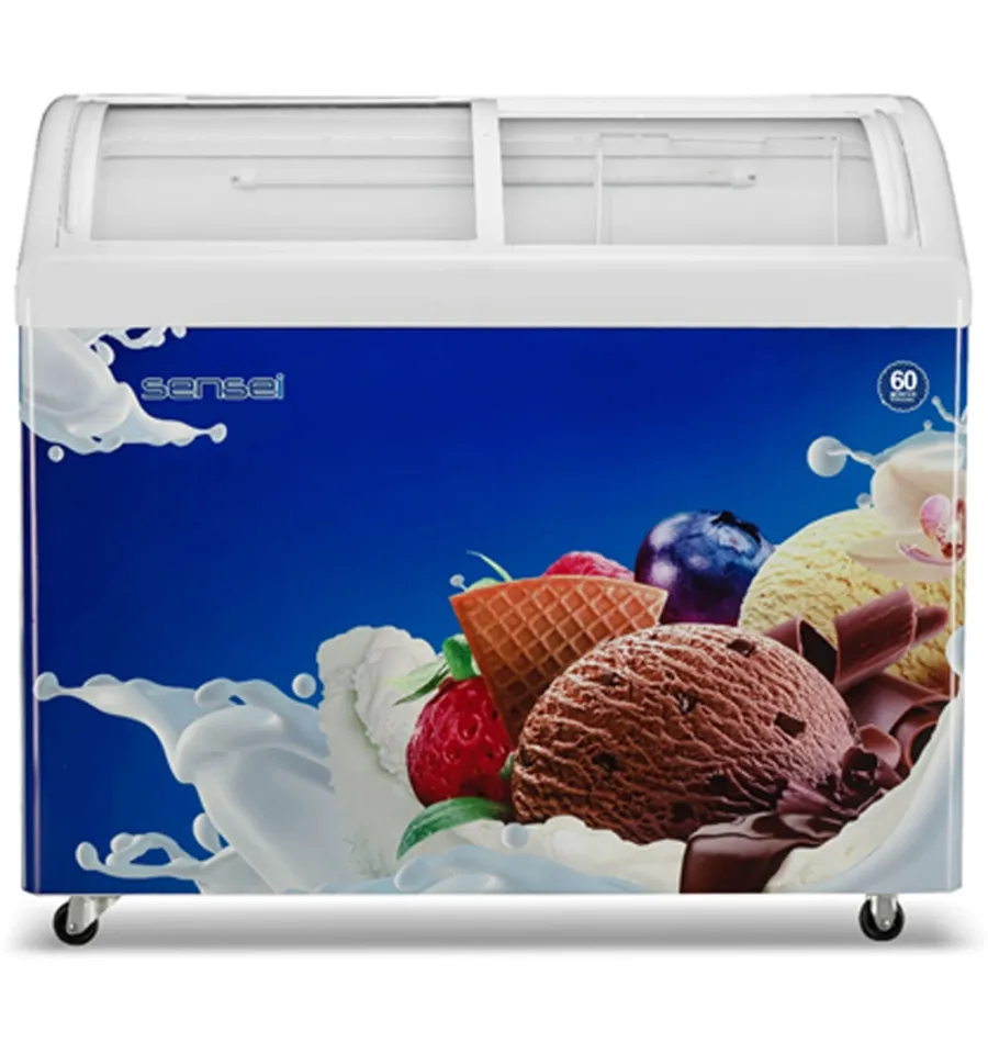 Sensi 300 Liter Curved Glass Chest Freezer