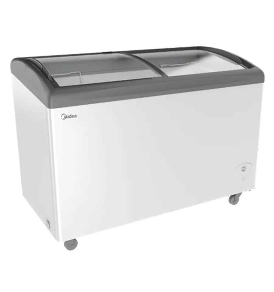 Midea 254 Liter Curved Glass Chest Freezer